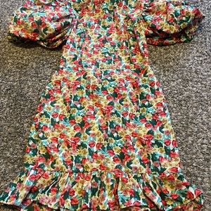 Nasty Gal floral open back mini dress